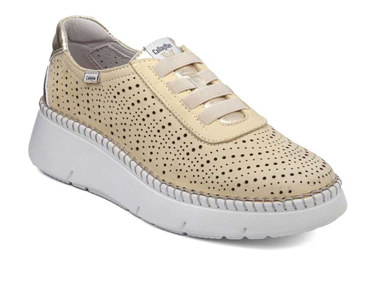 Callaghan 53600 Circular Sra. Platform Sneakers Dame Gul Beige | VRP5028HW