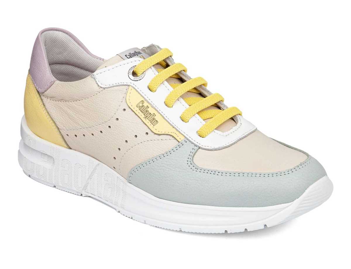 Callaghan 92120 Dorcas S.I.L Joggesko Dame Beige Gul Blå | LNQ211SP