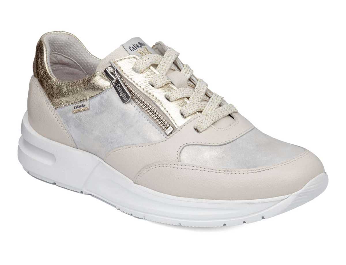 Callaghan 92121 Dorcas S.I.L Joggesko Dame Hvite Beige Gull | RHC4927FK