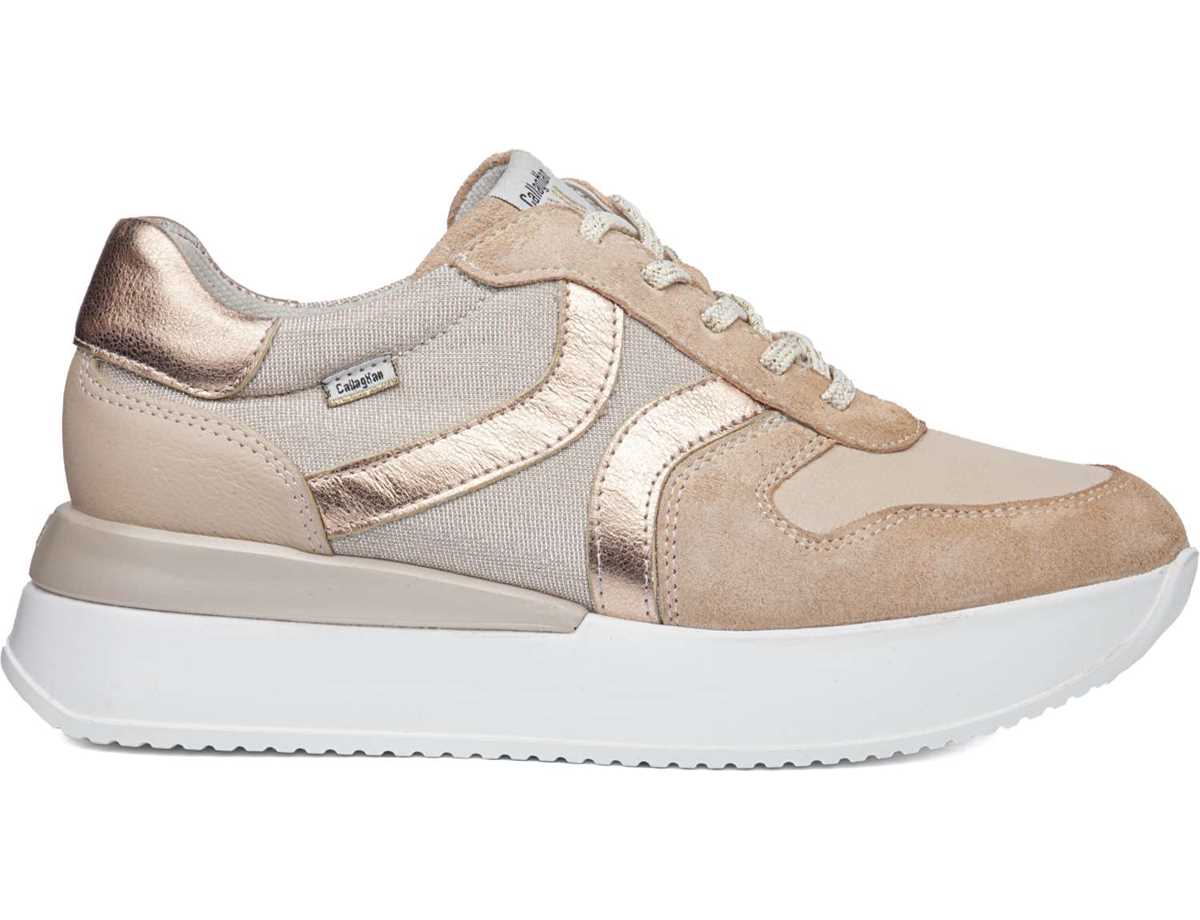 Callaghan 51204 Dina Joggesko Dame Rosa Beige Gull | LJC473IC