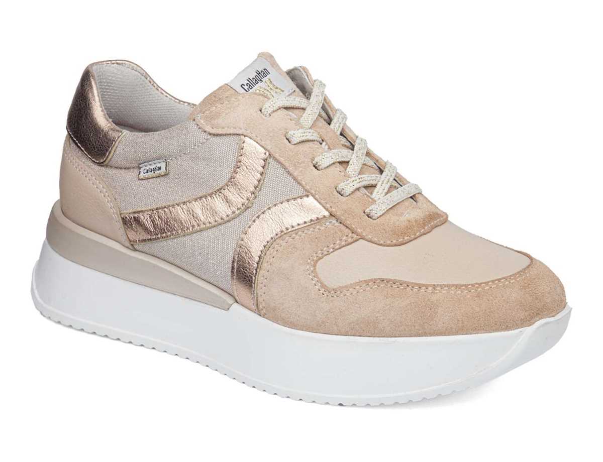 Callaghan 51204 Dina Joggesko Dame Rosa Beige Gull | LJC473IC