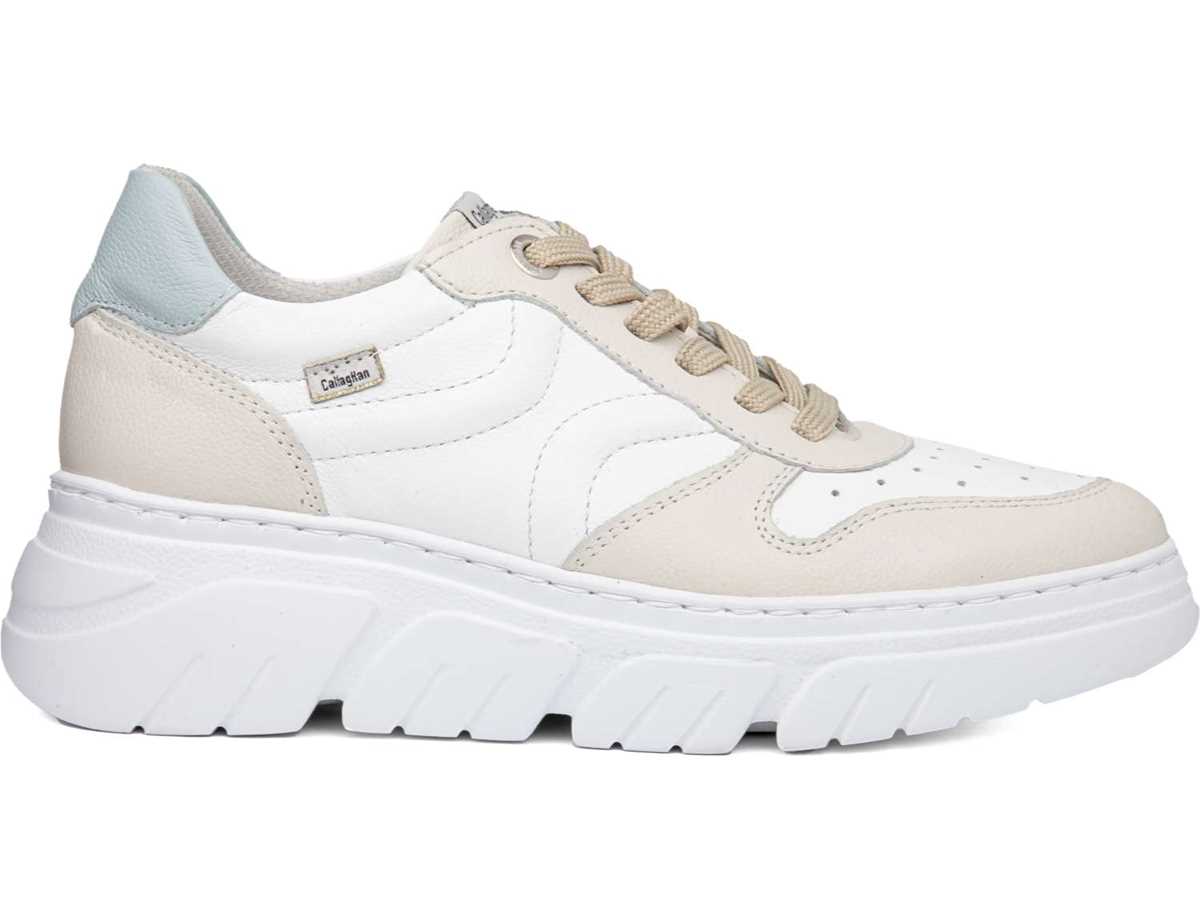 Callaghan 51806 Baccara Platform Sneakers Dame Beige Hvite Blå | RCA393DI