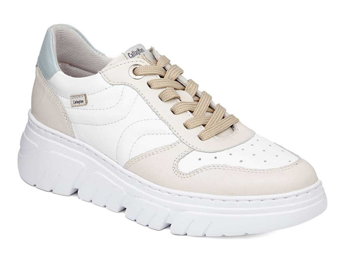 Callaghan 51806 Baccara Platform Sneakers Dame Beige Hvite Blå | RCA393DI