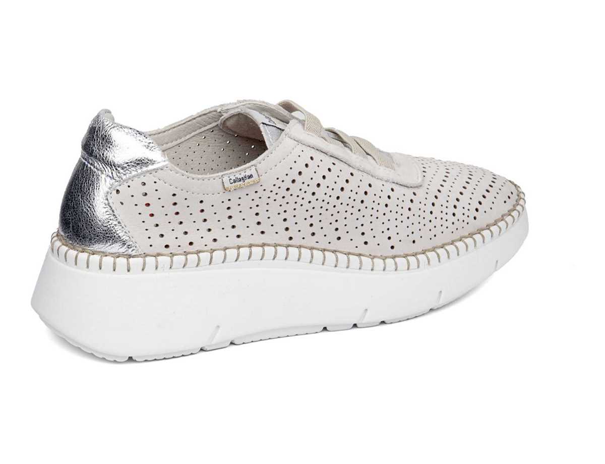 Callaghan 53600 Circular Sra. Platform Sneakers Dame Hvite Sølv | PMJ5538ZO