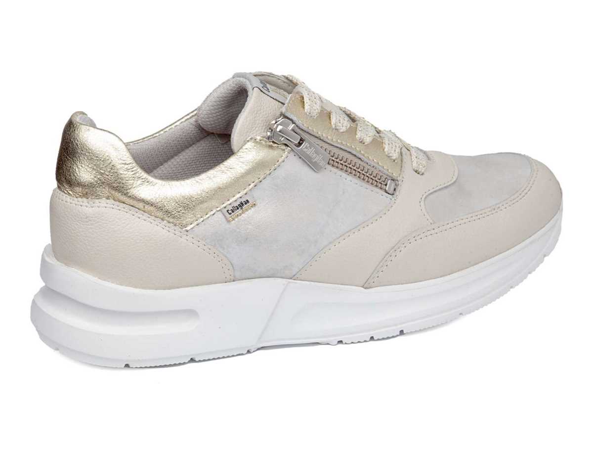 Callaghan 92121 Dorcas S.I.L Joggesko Dame Hvite Beige Gull | RHC4927FK